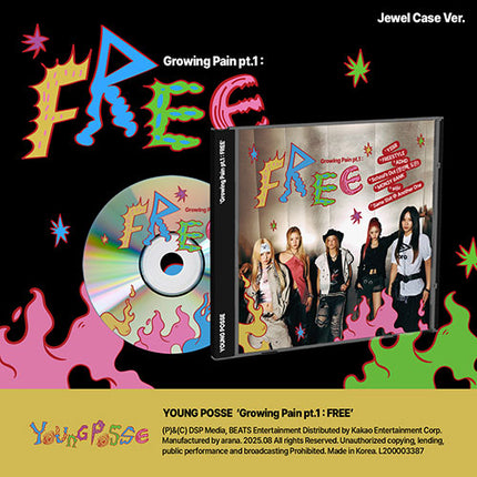 YOUNG POSSE - 4th EP Album : Growing Pain pt.1 : FREE (Jewel Case Ver)