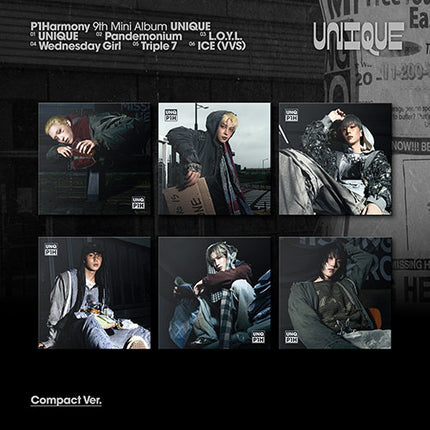 [SALE] P1Harmony - 9th Mini Album : UNIQUE (Compact Ver)
