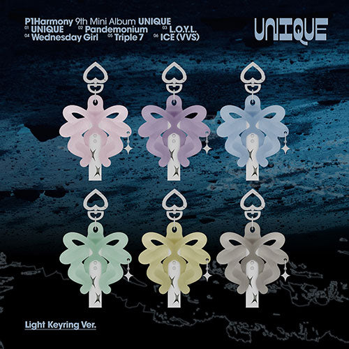P1Harmony - 9th Mini Album : UNIQUE (Light Keyring Ver)