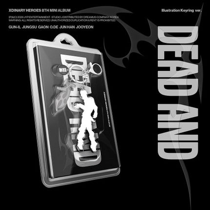 Xdinary-Heroes DEAD AND 8th Mini Album Illustration Keyring Ver K-POP ALBUM