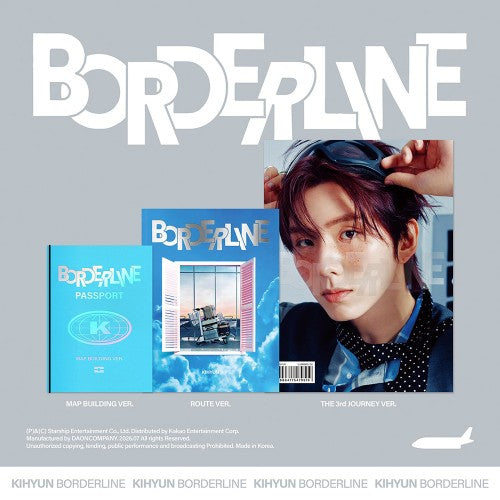 MONSTA X KIHYUN - BORDERLINE EP Album JOURNEY Ver + ROUTE Ver + MAP BUILDING Ver.
