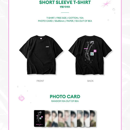 ATEEZ - POP-UP STORE [GOLDEN HOUR : Part.5] MD SHORT SLEEVE T-SHIRT +Photocard.