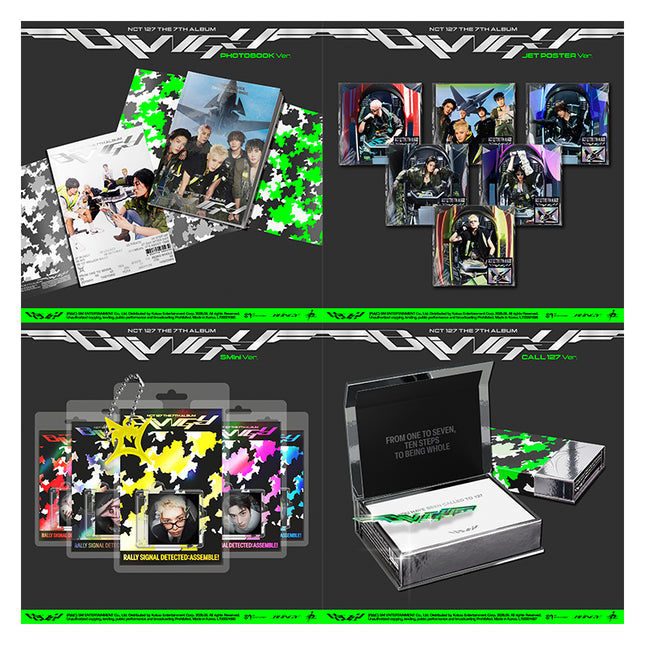 [Set] NCT 127 - BLINGY 7th Full Album 2 Photobook + 5 SMini + 6 JET Poster + CALL 127 ALL Set.