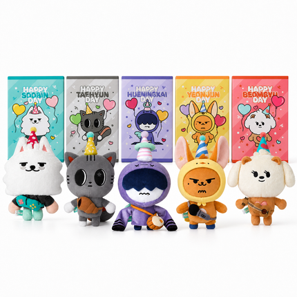 TXT HBD Official MD Plush Set Pick 1 Yeonjun Soobin Beomgyu Taehyun Huening Kai