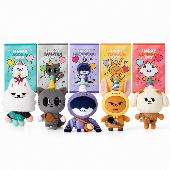 TXT HBD Official MD Plush Set Pick 1 Yeonjun Soobin Beomgyu Taehyun Huening Kai