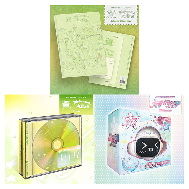 [SET] ONEWE - 面 : Unknown Atlas 3rd Full Album Unknown Atlas Ver + 面 Ver + Universe Ver