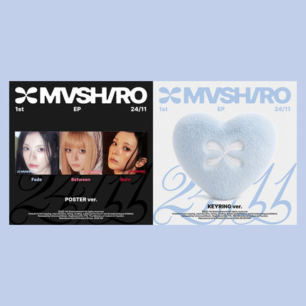[SET] ASHIRO - 24/11 1st EP Album 3 Ver Poster + Keyring Set.