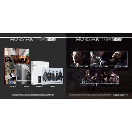 [SET] MONSTA X - The Phase EP Album 4 Photobook + 5 DIGIPACK Ver.