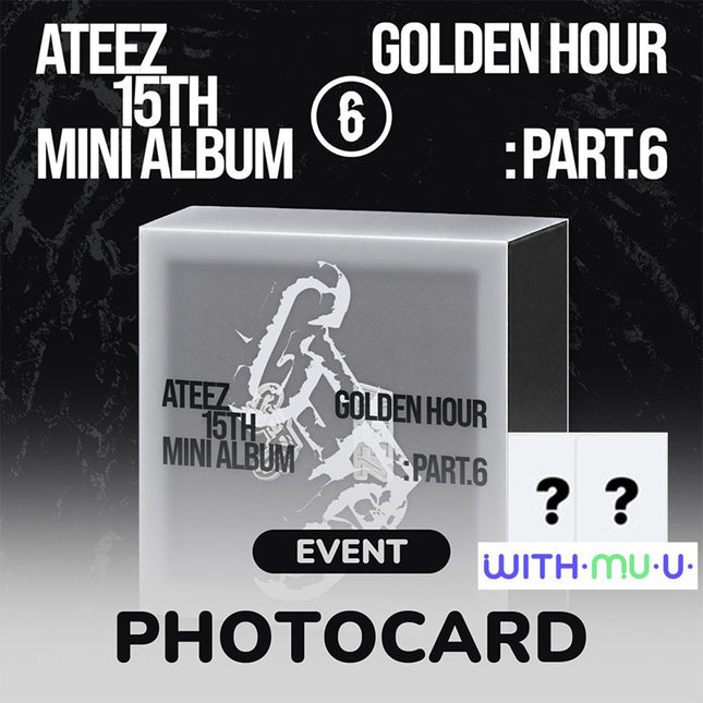 [POB] ATEEZ - GOLDEN HOUR : Part.6 15th Mini Album EARPHONE CHARM Ver + Photocard