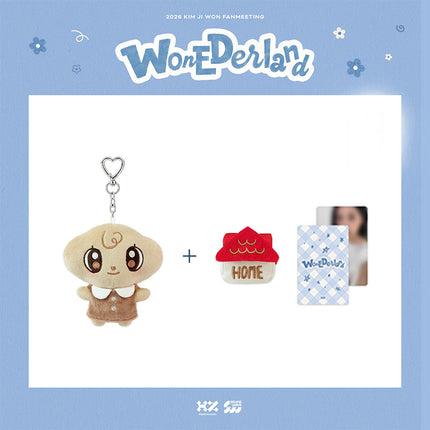 KIM JI WON - [WONEDERLAND] Official MD WONEDAYNGI Plush Keyring + Photocard Set