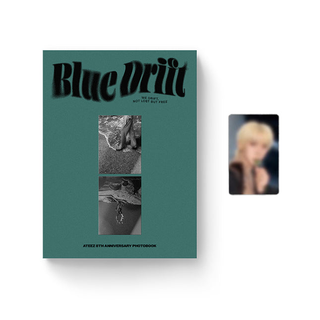 ATEEZ - 8th Anniversary Official MD PHOTOBOOK Blue Drift + Photocard