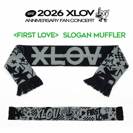 XLOV [FIRST LOVE] SLOGAN MUFFLER - K-Pop Fan Accessory, Limited Edition