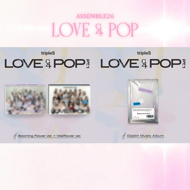 [SET] tripleS ASSEMBLE26 - LOVE&POP pt.1 Album 2 Photobook + Objekt Music Album