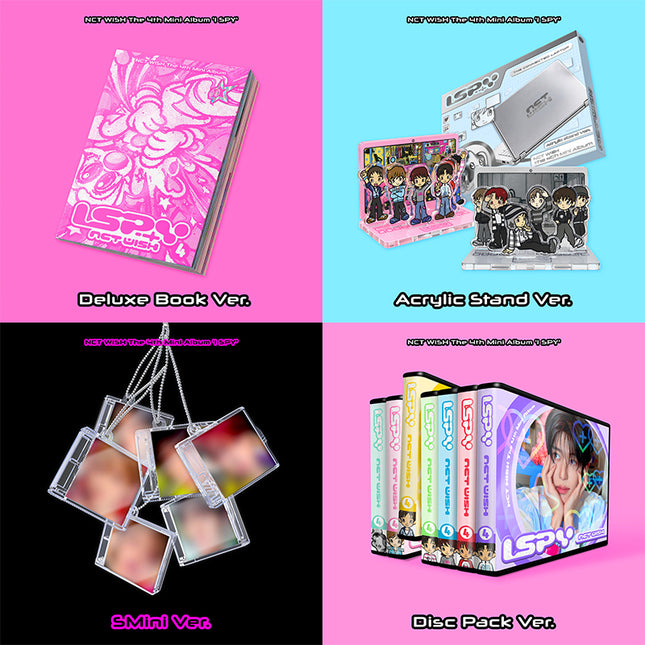 [SET] NCT WISH - I SPY 3rd Mini Album Deluxe Book + 2 Acrylic Stand +7 Disc Pack +6 SMini Ver ALL SET..