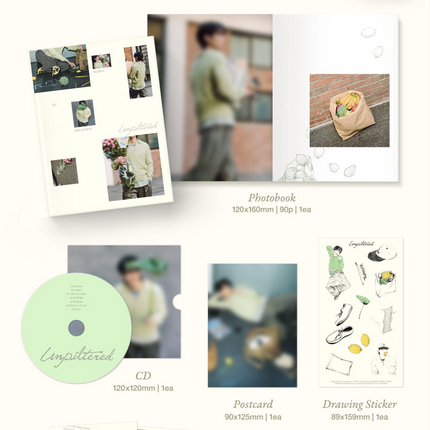 DAY6 WONPIL - 1st Mini Album: Unfiltered (Book Pouch Ver.)
