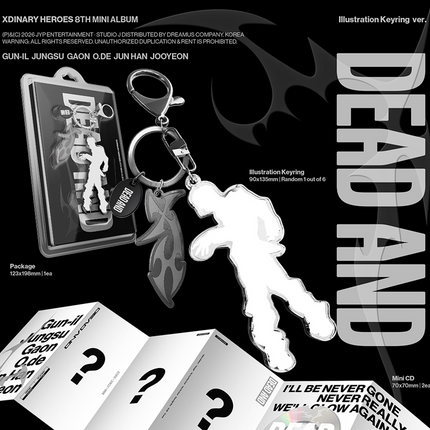 Xdinary-Heroes DEAD AND 8th Mini Album Illustration Keyring Ver K-POP ALBUM