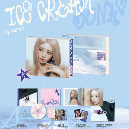 ITZY YUNA - 1st Mini Album : Ice Cream SPECIAL Ver (A Ver / B Ver)