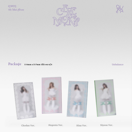 [SET] QWER - CEREMONY 4th Mini Ablum 2 Photobook + 4 Booklet Ver