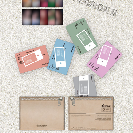 LE SSERAFIM - PUREFLOW 2nd Studio Album 4Photobook + 6Compact + 2Weverse ALL SET