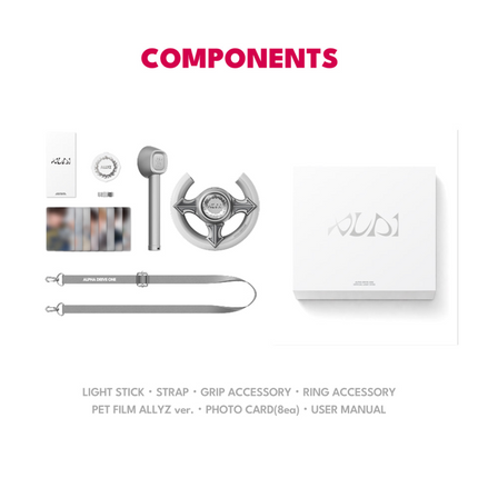 ALPHA DRIVE ONE - Official Light Stick +Photocard Set