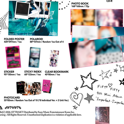FIFTY FIFTY - Imperfect-I'mperfect 4th Mini Album (Dressy we / Messy me Ver)