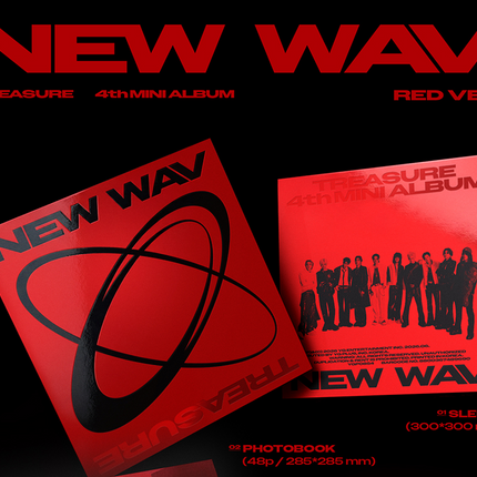 [SALE] TREASURE - NEW WAV 4th Mini Album Photobook Ver (RED Ver / ICE Ver)