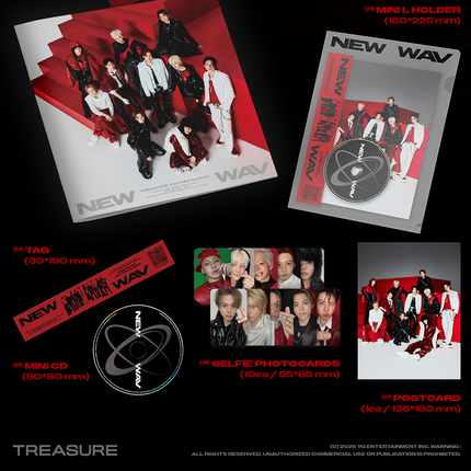 [SALE] TREASURE - NEW WAV 4th Mini Album Photobook Ver (RED Ver / ICE Ver)