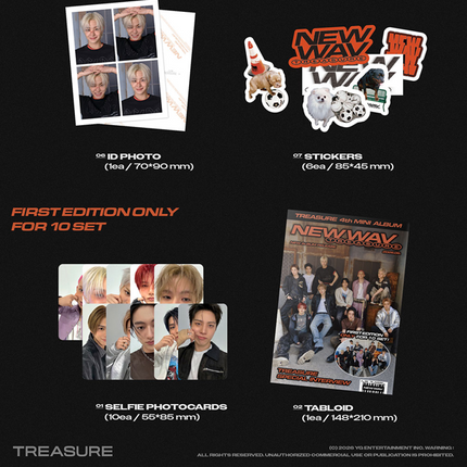 [SALE] TREASURE - NEW WAV 4th Mini Album RAW Ver (Member Selection)