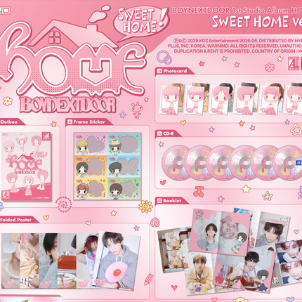 [SALE] BOYNEXTDOOR - HOME 1st Studio Album SWEET HOME Ver (Member Selection)