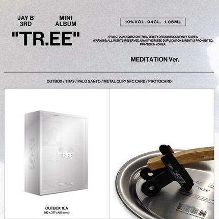 JAY B - TR.EE 3rd Mini Album MEDITATION Ver