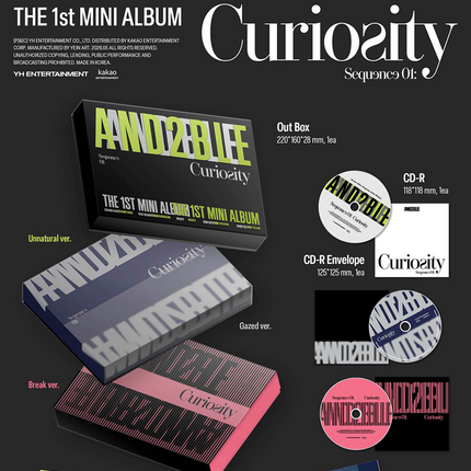 [SALE] AND2BLE - Sequence 01: Curiosity 1st Mini Album Photobook Ver (Unnatural / Gazed / Break Ver)
