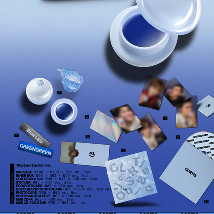 CORTIS - GREENGREEN 2nd EP Album Blue Lips Lip Balm Ver (Limited Edition)