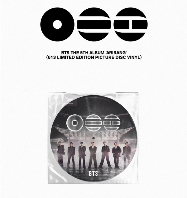 BTS - ARIRANG 5th Album 613 Limited Edition Picture Disc Vinyl