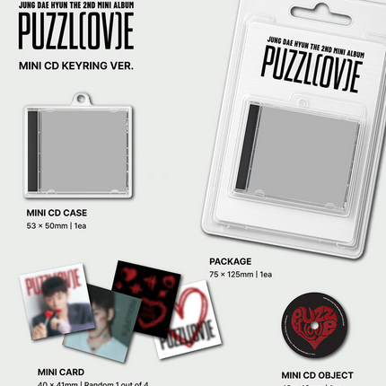 JUNG DAE HYUN - PUZZL(OV)E 2nd Mini Album Mini CD Keyring Ver