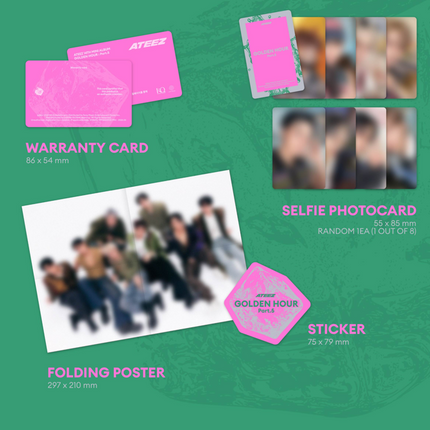 ATEEZ - GOLDEN HOUR : Part.5 14th Mini Album KEY CHAIN Ver. (Limited Edition)