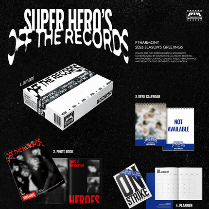 [SALE] P1Harmony - SUPER HERO'S OFF THE RECORDS 2026 SEASON'S GREETINGS