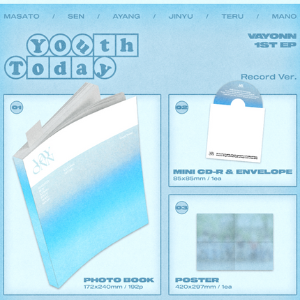 VAYONN - Youth Today 1st EP Album Record Ver.