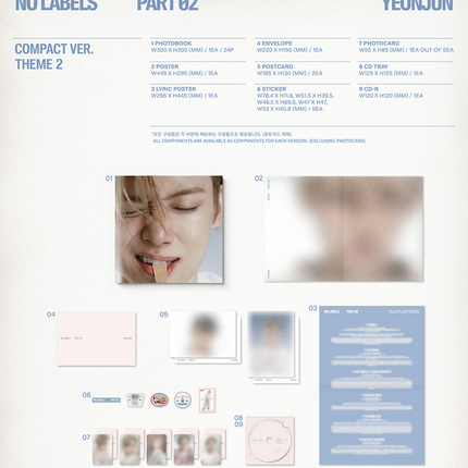 TXT YEONJUN - NO LABELS: PART 02 2nd Mini Album COMPACT Ver. ( THEME 1 / 2 / 3 )