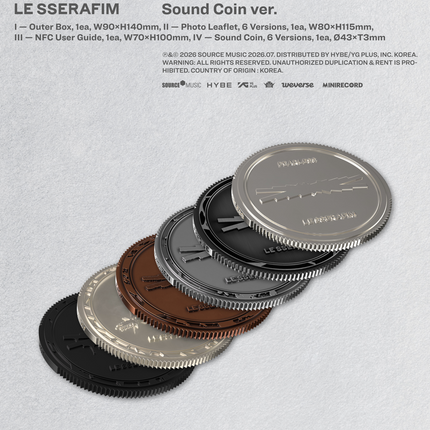 LE SSERAFIM - Official Sound Coin Album (Album Ver Selection)