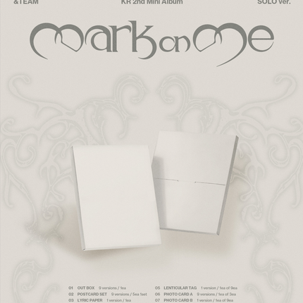 &TEAM - Mark on Me KR 2nd Mini Album SOLO Ver. (Member Selection / Set)