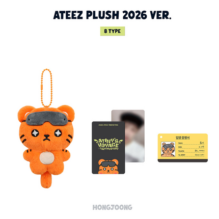 ATEEZ Official MD PLUSH Keyring 2026 Ver +Photocard Set