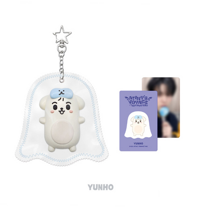 ATEEZ - ATINY’S VOYAGE : TINY MYSTERY GHOST SQUISHY KEYRING + Photocard Set.