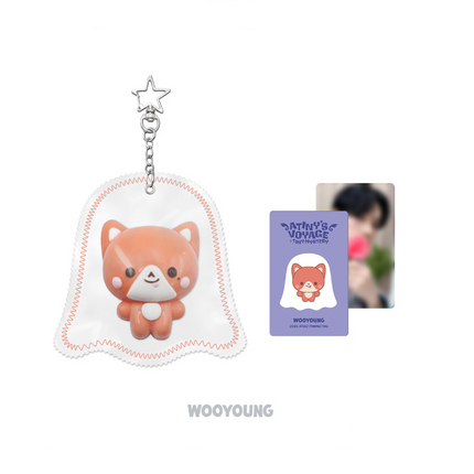 ATEEZ - ATINY’S VOYAGE : TINY MYSTERY GHOST SQUISHY KEYRING + Photocard Set.