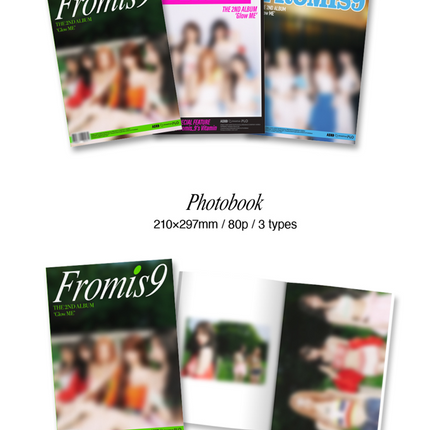 fromis_9 - Glow ME 2nd Full Album Photobook Ver (Sparkling Green/ Pink / Blue Ver)