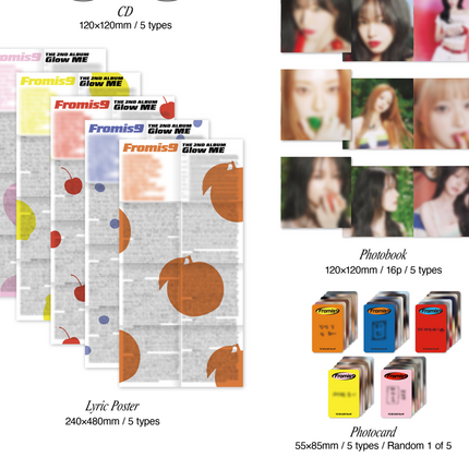 fromis_9 - Glow ME 2nd Full Album Fruit Ver  (Member Selection / Set)