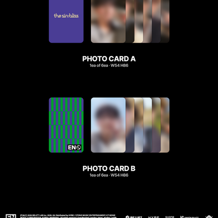 [SALE] ENHYPEN - THE SIN : BLISS 8th Mini Album Photobook Ver (Ver Selection / Set)