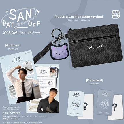 ATEEZ SAN - SAN : DAY OFF Shoulder Bag + Pouch + Keyring + Photocard Set