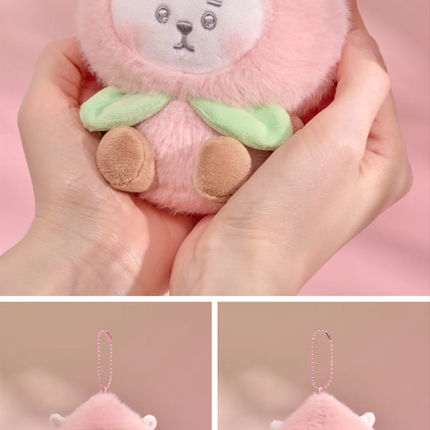 BTS - BT21 Official PEACH HOLIC Plush Doll Keyring Character Keychain.