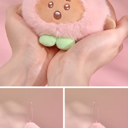 BTS - BT21 Official PEACH HOLIC Plush Doll Keyring Character Keychain.