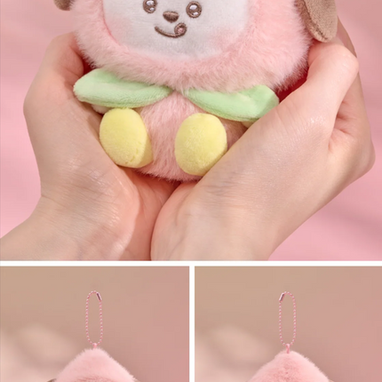 BTS - BT21 Official PEACH HOLIC Plush Doll Keyring Character Keychain.